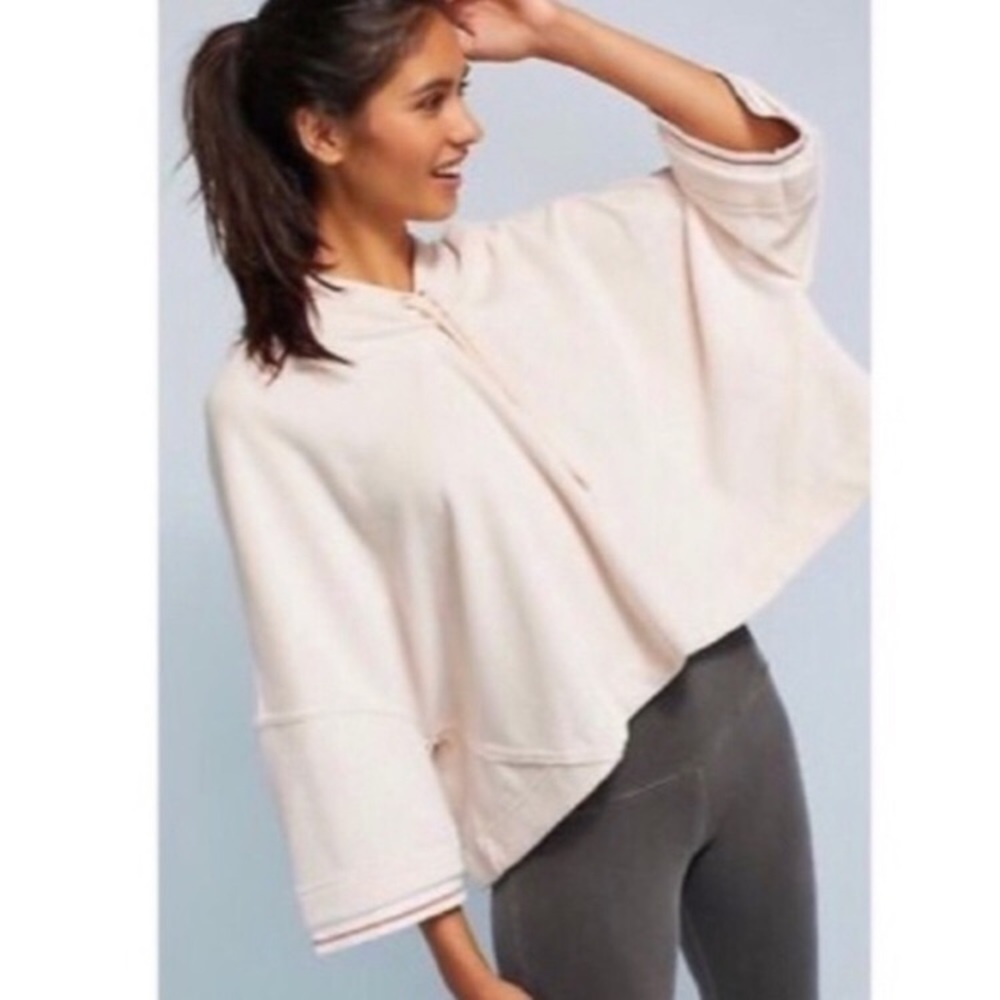 Anthropologie Saturday Sunday Velour Cropped Hoodie Sweatshirt